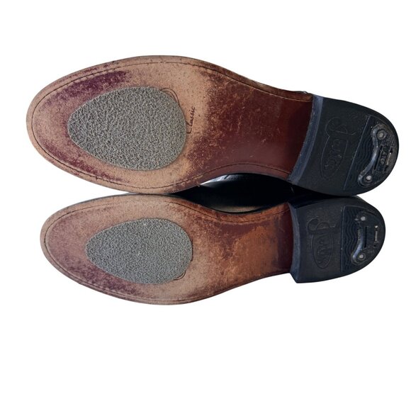 JUSTIN Cora Roper Womens 5.5B Black Leather Western Boots 10" Shaft Rubber Sole - Picture 8 of 16